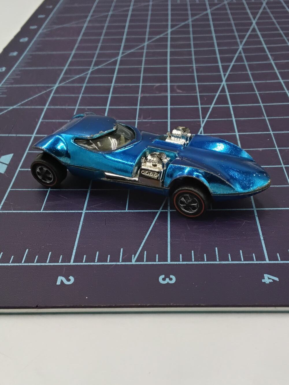 1968 TWINMILL AQUA with WHITE Interior. REDLINE Collectible Loose Hot Wheels